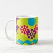 Tasse de café 11oz heureuse florale abstraite (Gauche)