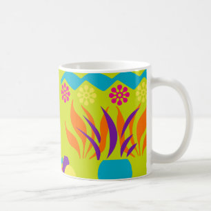 Tasse de café 11oz heureuse florale abstraite