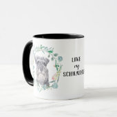 Tasse de café à couronne de Schnauzer nain (Devant gauche)