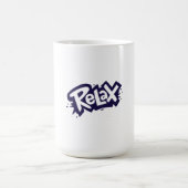 Tasse de café à design graphique Relax Text pour u (Centre)