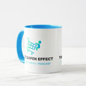 Tasse de café à deux tons avec logo noir - The Clo (Devant gauche)