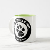 Tasse de café à deux tons d'Animal-UN-Taureaux (Devant gauche)