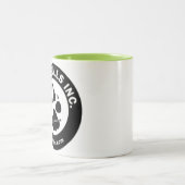 Tasse de café à deux tons d'Animal-UN-Taureaux (Centre)
