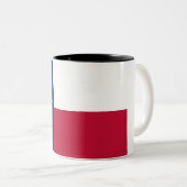 Tasse de café à deux tons de drapeau d'état du (Devant droit)