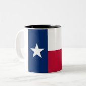 Tasse de café à deux tons de drapeau d'état du (Devant gauche)
