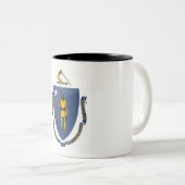 Tasse de café à deux tons de drapeau d'état du (Devant droit)