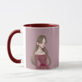 Tasse de café à deux tons de poupée bonjour (Gauche)