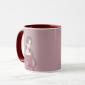 Tasse de café à deux tons de poupée bonjour (Devant gauche)