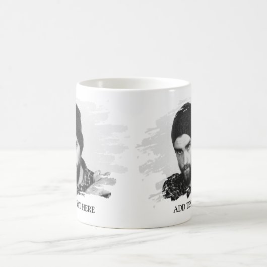 Tasse de café à effet de photo gravée personnalisé (Centre)