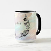 Tasse de café à fleur minimale (Devant droit)