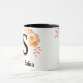 Tasse de café à la lettre élégante S - Mug nom Sof (Centre)