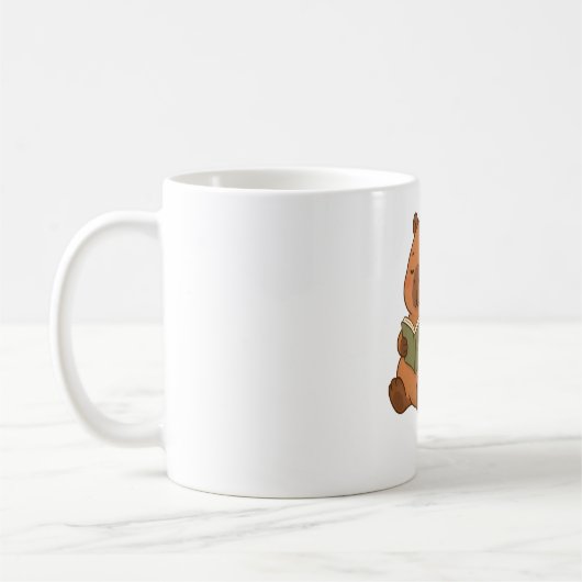 Tasse de café à lanterne capybara de lecture confo (Gauche)
