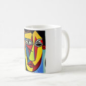 Tasse de café à l'art abstrait (Devant droit)