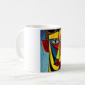 Tasse de café à l'art abstrait (Devant gauche)