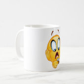 Tasse de café à l'emoji stressé (Devant gauche)