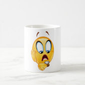 Tasse de café à l'emoji stressé (Centre)