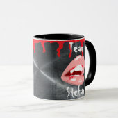 Tasse de café à lèvres de vampire de l'équipe Stef (Devant droit)