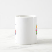 Tasse de café à monogramme de fleur d'alphabet per (Centre)