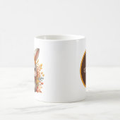 Tasse de café à monogramme de lapin saisonnier d'a (Centre)