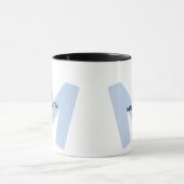 Tasse de café à monogramme et nom oversize moderne (Centre)