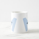 Tasse de café à monogramme et nom oversize moderne (Centre)