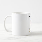 Tasse de café à monogramme floral aquarelle (Gauche)