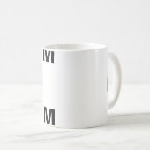 Tasse de café à monogramme M (Devant droit)