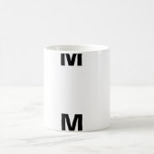 Tasse de café à monogramme M (Centre)