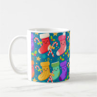 Tasse de café à motif de visages de chaussettes Ka