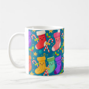 Tasse de café à motif de visages de chaussettes Ka