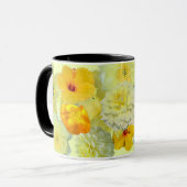 Tasse de café à motif floral simple à l'aquarelle (Devant gauche)