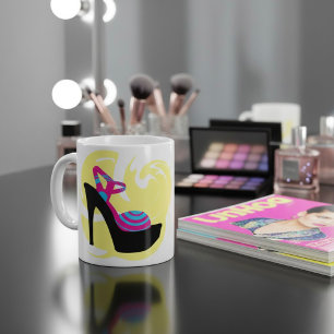 Tasse de café à talons hauts mode fantaisie