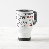 Tasse de café à typographie d'amour (Devant droit)