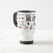 Tasse de café à typographie d'amour (Devant gauche)