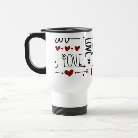 Tasse de café à typographie d'amour (Gauche)