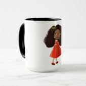 Tasse de café africaine de fille (Devant gauche)
