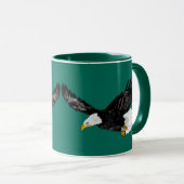 Tasse de café Aigle Américain Volant (Devant droit)