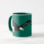 Tasse de café Aigle Américain Volant (Devant gauche)