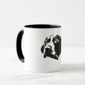 Tasse de café allemande d'indicateur aux cheveux (Devant gauche)