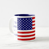 Tasse de café américaine de ton du drapeau deux de (Devant gauche)