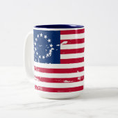 Tasse de café americana de drapeau américain (Devant gauche)