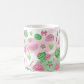 Tasse de café amusante pastèque d'été (Devant droit)
