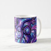 Tasse de café Anatomie du cœur violet cosmique abs (Devant droit)
