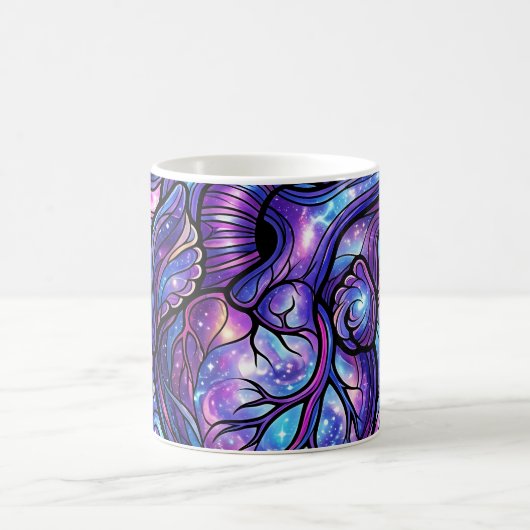 Tasse de café Anatomie du cœur violet cosmique abs (Centre)