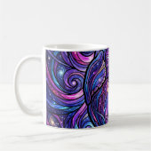 Tasse de café Anatomie du cœur violet cosmique abs (Gauche)