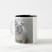 Tasse de café anglaise de titan de bouledogue (Devant gauche)