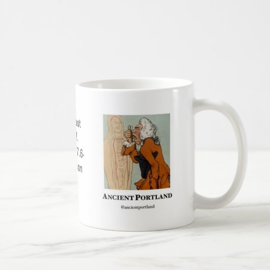Tasse de café antique de Portland : La vertu est (Droite)