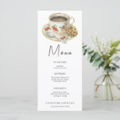 Tasse de café aquarelle Menu de la douche de marié (Debout devant)