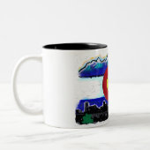 Tasse de café artistique d'horizon de Denver de (Gauche)