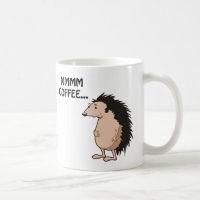 Tasse de café assoiffée de hérisson